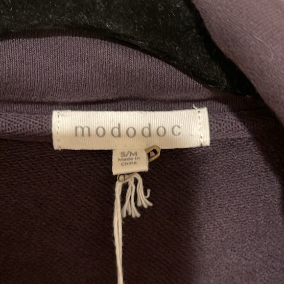 New Mod-O-Doc
French Terry Long Sleeve Draped Front Jacket Size S/M - Picture 5 of 10